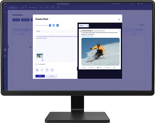 The Social Media Post Editor lets you create and schedule all your social posts in one place