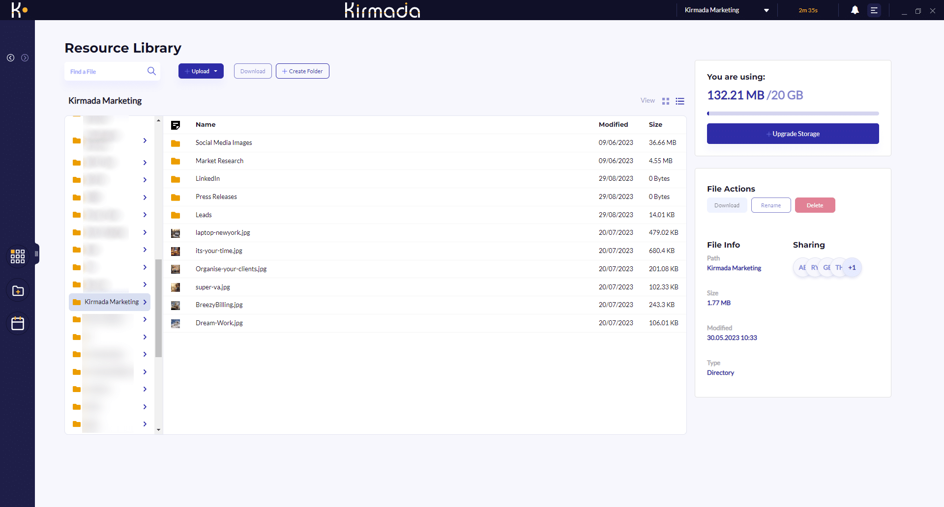The Resource Centre, details view, screenshot, without bezel