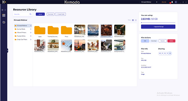 A screenshot of Kirmda's online Resource Centre